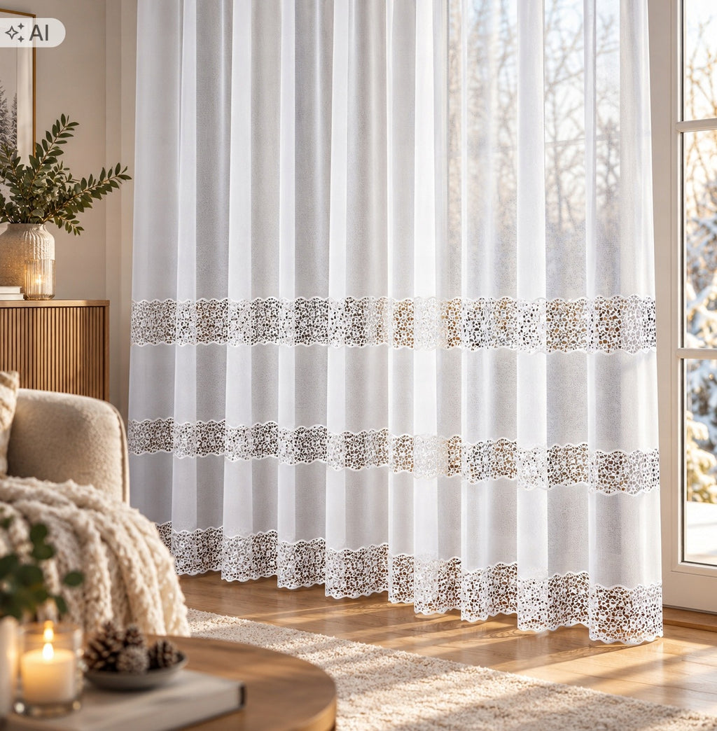 Firana gipiurowa w salonie – wizualizacja AI