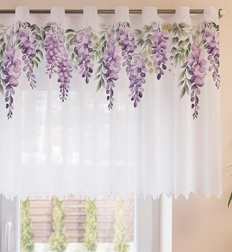 Zazdrostka, krótka firanka na patyk do okna wisteria zazdrostka pieknefirany